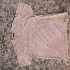 Nasty Gal tie dye t-shirt crewneck pink s
